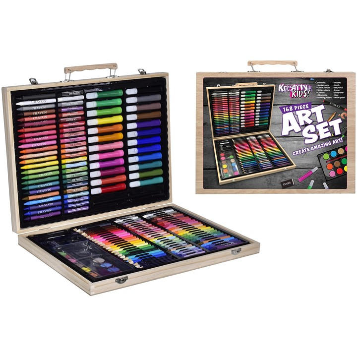 Kandytoys  Kids  Kids 168 Piece Wooden Art Set, Sports Direct