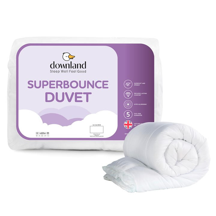 Downland  White Superbounce 13.5 Tog Duvet in Size Superking, Sports Direct
