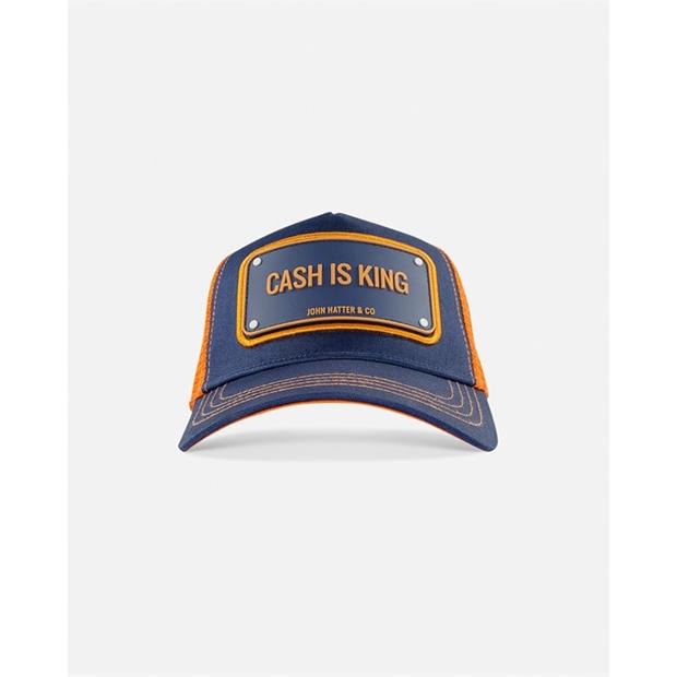 Dark Blue/Orng - John Hatter and CO - Cash Is King Trucker Cap