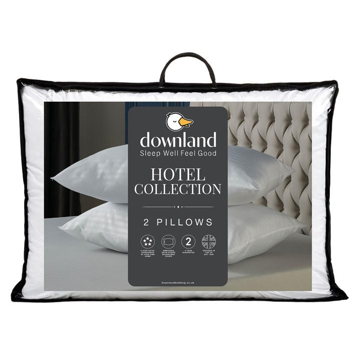 Downland  White Hotel Collection Pillow Pair, Sports Direct