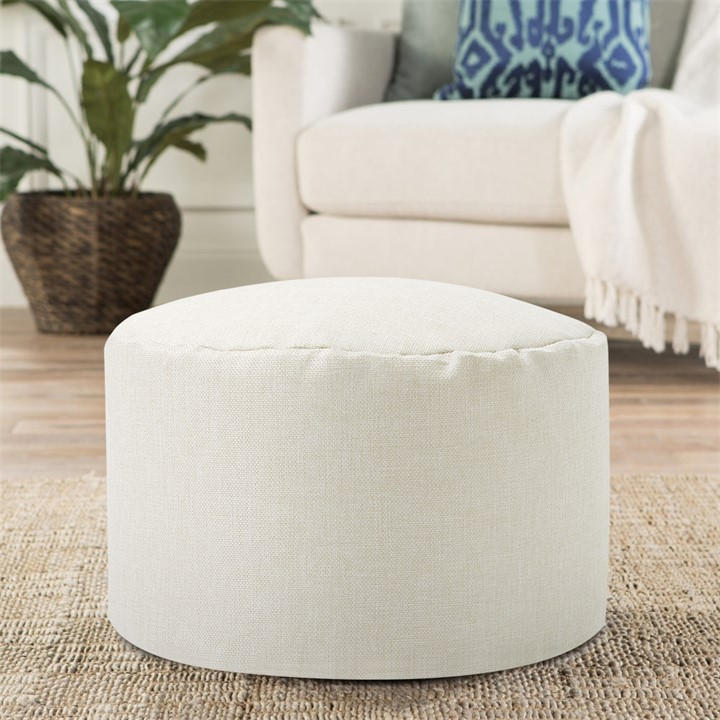 Kabinet Uk  Beige Round Bean Bag Footstool, Sports Direct
