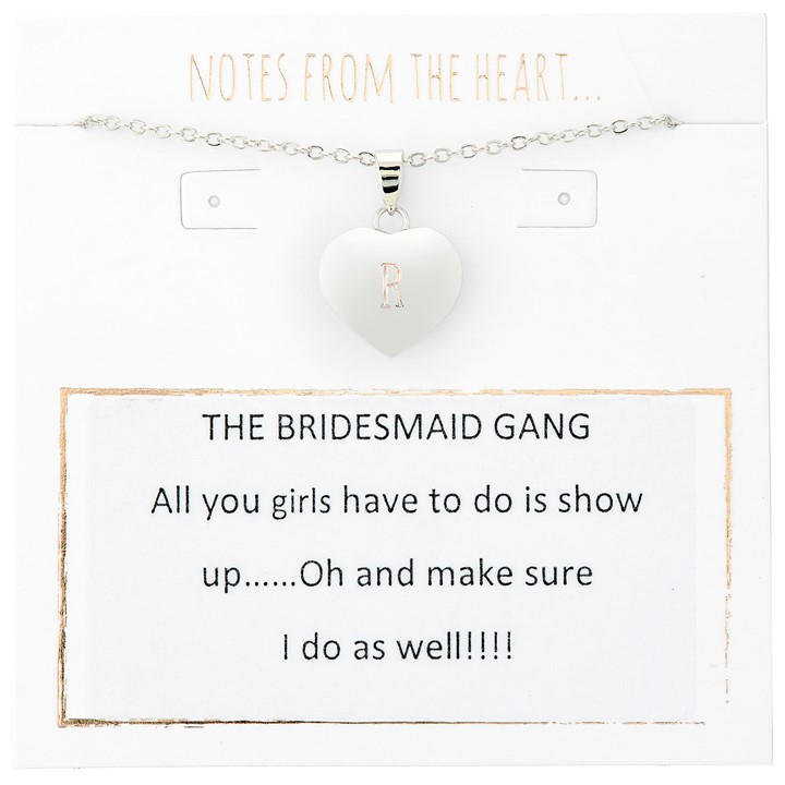 Notes From The Heart Women's Silver Nfth - The Bridesmaid Gang, Sports Direct