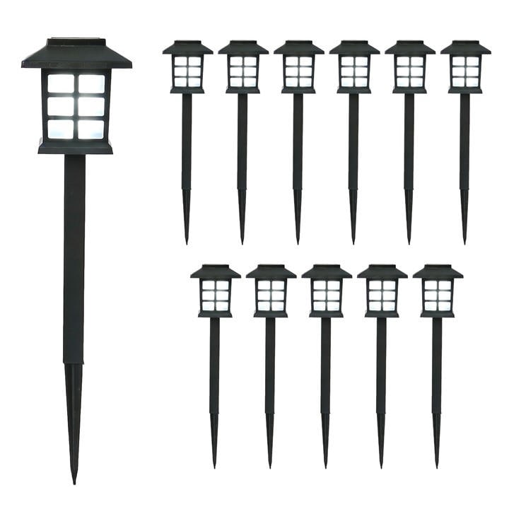 Streetwize  Black  Solar Pathway Light in Size Pack of 12, Sports Direct