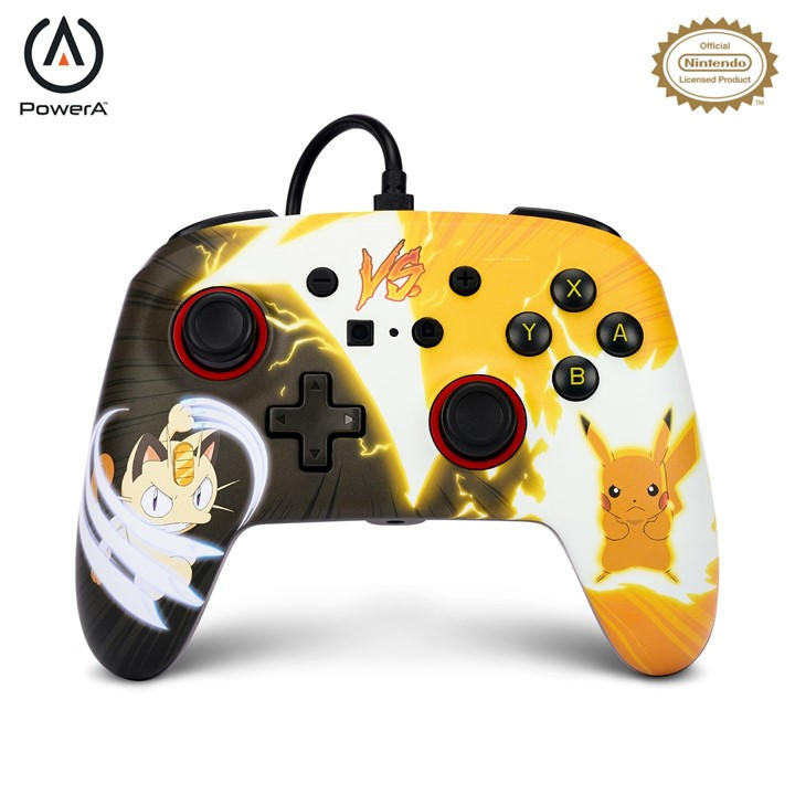 Powera   Enhanced Wired Controller For Nintendo Switch - Pokémon: Pikachu Vs. Meowth, Sports Direct