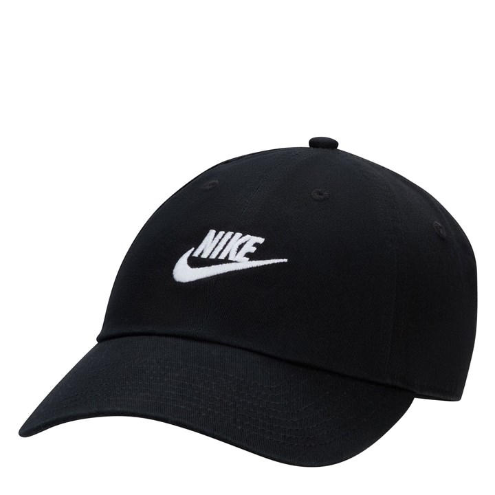 Nike Black Sportswear Heritage 86 Futura Washed Hat in Size M - L, Sports Direct