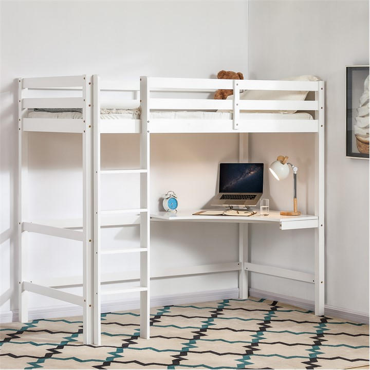 Lassic  Kids White Vida Designs Sydney Bunk Bed With Desk, Sports Direct