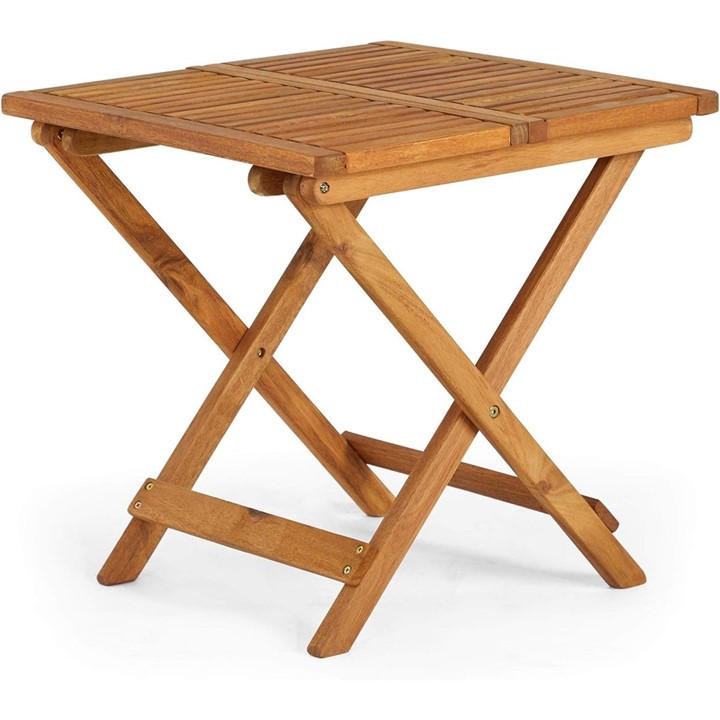 Vonhaus  Brown Hudson Adirondack Folding Wooden Side Table, Sports Direct