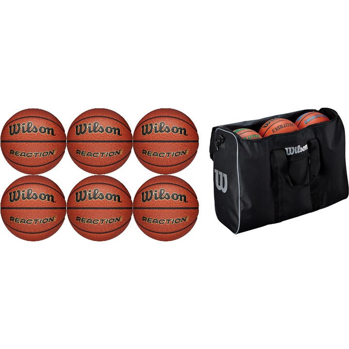 Wilson   Reaction Pro Basketballs - Pack Of 6 in Size Size 7, Sports Direct