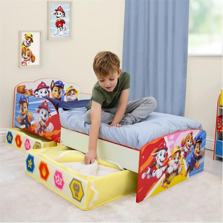 Paw Patrol  Kids  Badges Toddler Bed With Storage, Sports Direct
