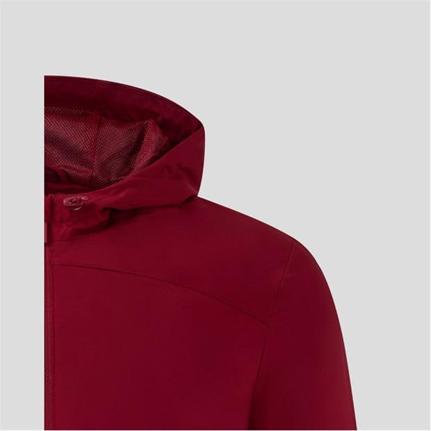 Biking Red - Castore - Men's Water Resistant Long Sleeve Hooded Rugby Jacket