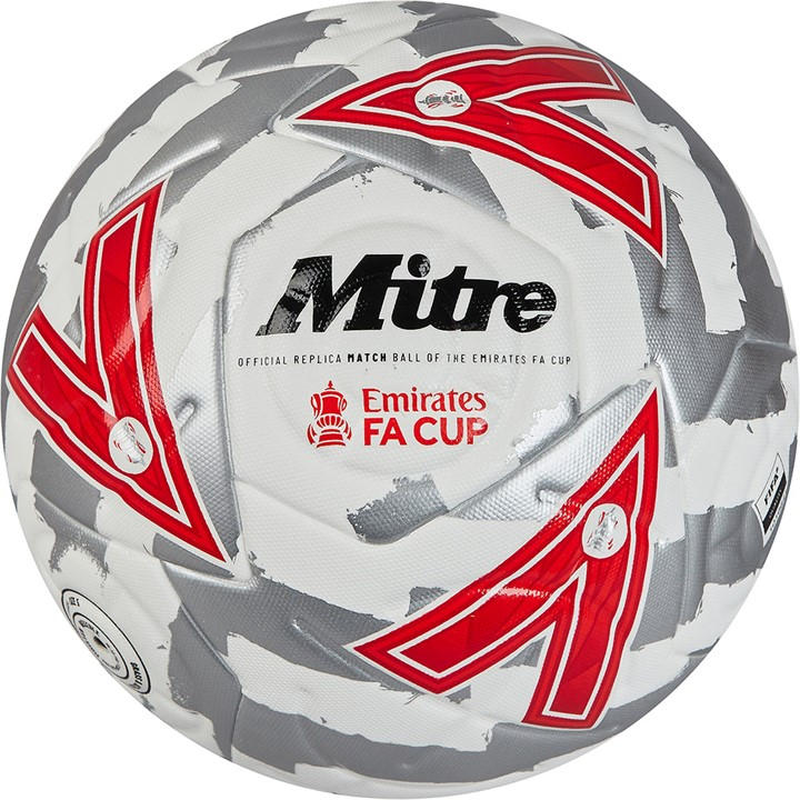 Mitre Unisex Multi Fa Cup Ultimax Pro Football White/Silver/Red