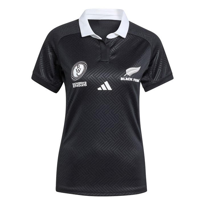 Adidas Women's Black Ferns World Cup Home Shirt 2025 in Size 2XL, Sports Direct