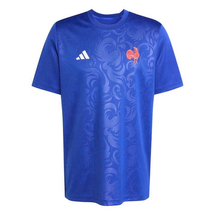 France  Men's   Rugby Supporter T-Shirt 2025 , Football by adidas in Size M, Sports Direct