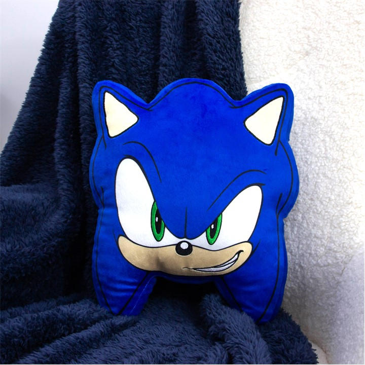 Sonic  Kids  Shaped Cushion, Sports Direct