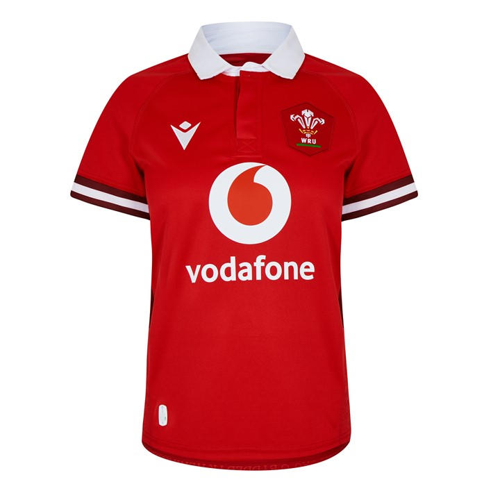 Wales  Men's   Rugby 6 Nations Home Shirt 2023 , Football by Macron in Size L, Sports Direct