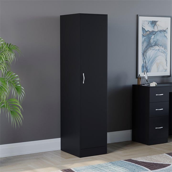 Lassic Vida Designs Riano 1 Door Wardrobe - Black