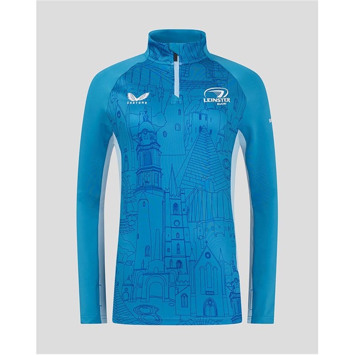 Castore Women's Blue Leinster Matchday Quarter Zip 2024 2025 in Size 18, Sports Direct