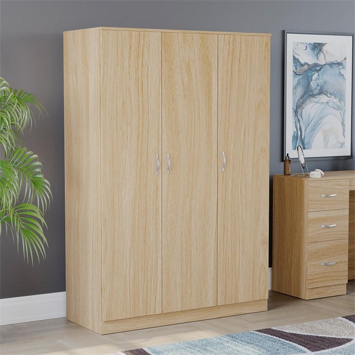 Lassic  Beige Vida Designs Riano 3 Door Wardrobe, Sports Direct