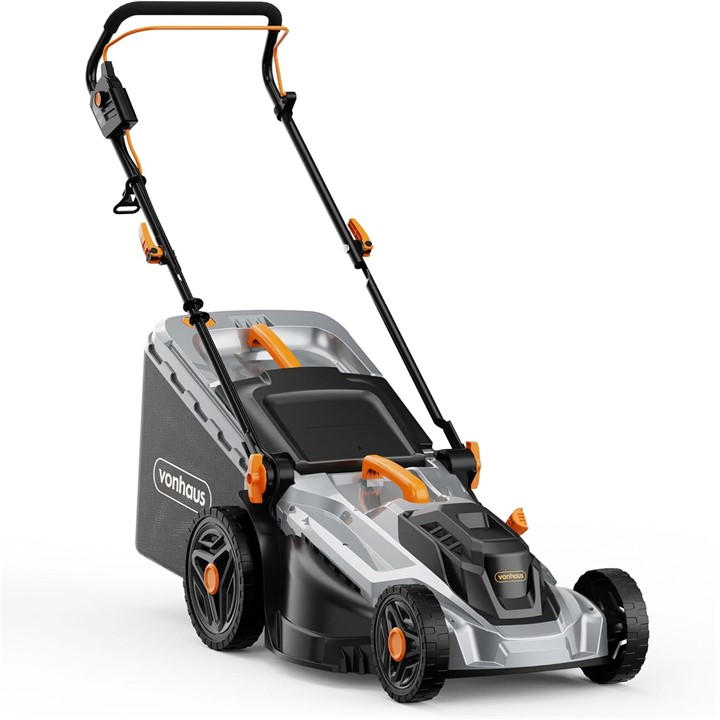Vonhaus  Grey Lawnmower 1600W – Electric Corded Mower, Sports Direct
