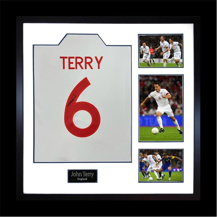 England    John Terry Signed  Shirt Elite Frame, Football by The Fan Cave in Size 820x820mm, Sports Direct
