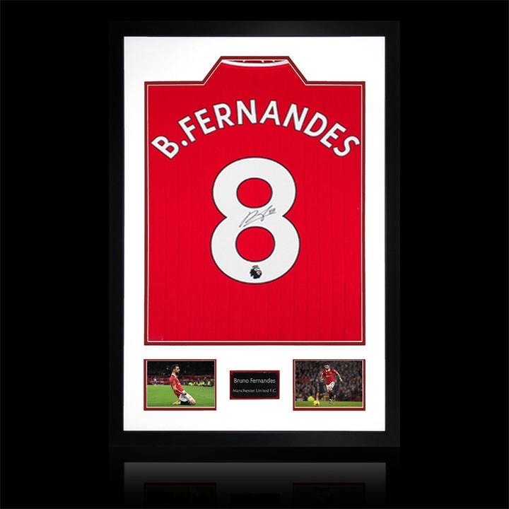 Man Utd    Bruno Fernandes Signed  Shirt (Acg Cert), Football by The Fan Cave in Size 850x600mm, Sports Direct