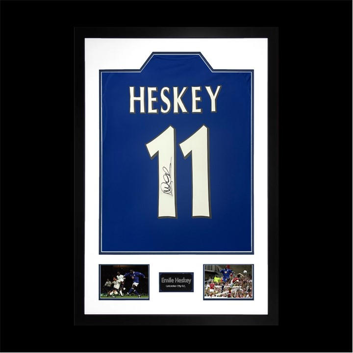 Lcfc    Emile Heskey Signed  Shirt Premium Frame, Football by The Fan Cave in Size 850x600mm, Sports Direct