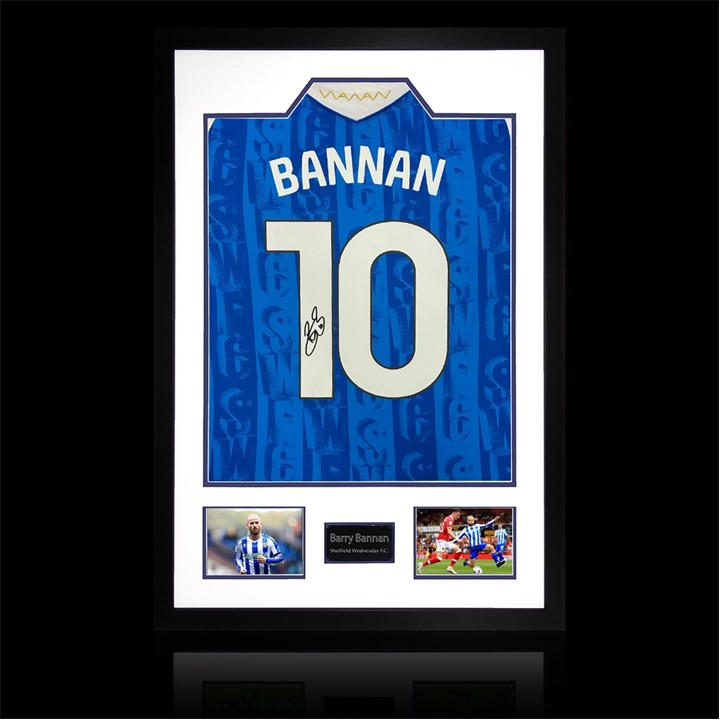 The Fan Cave Blue Barry Bannan Signed Sheffieldwednesday 25/26 Shirt in Size 850x600mm, Sports Direct