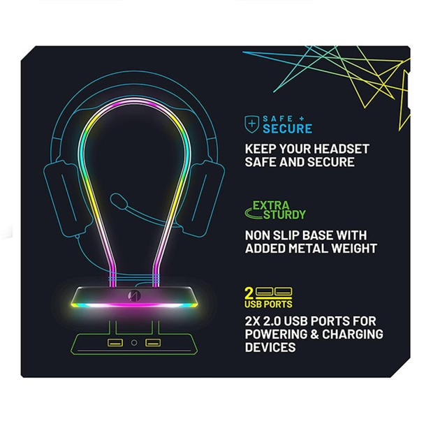 Multi Format and Universal - Stealth - Light Up Gaming Headset Stand