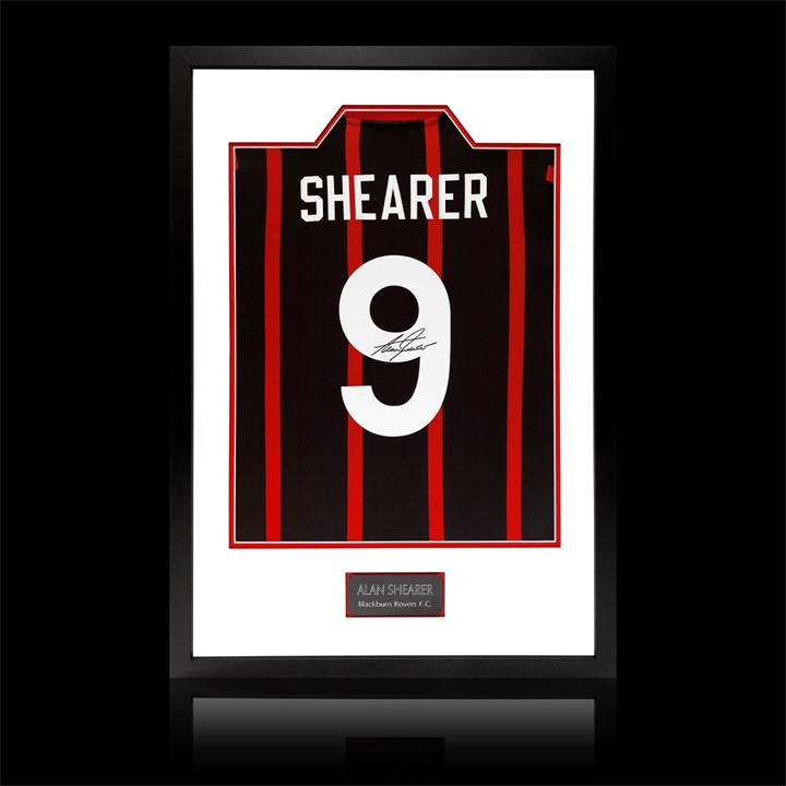 Premier League    Alan Shearer Signed Retro Burn Rovers Shirt, Football by The Fan Cave in Size 850x600mm, Sports Direct