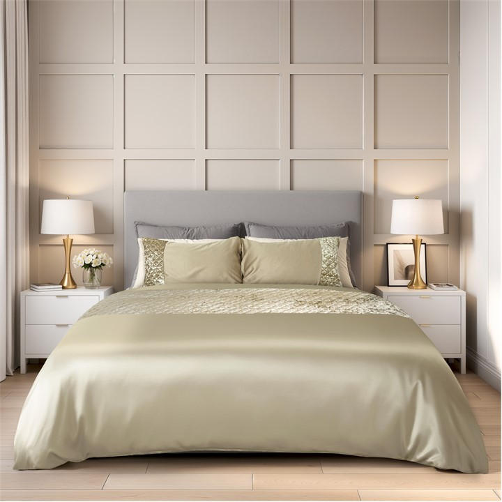 Emma Barclay  Brown Duvet Set Sequin Velvet Glamour in Size King, Sports Direct