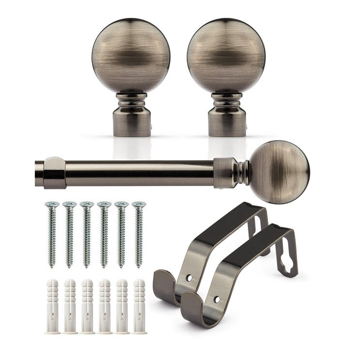 Emma Barclay  Black Curtain Pole Extendable Ball in Size 1.2 - 2.1m, Sports Direct
