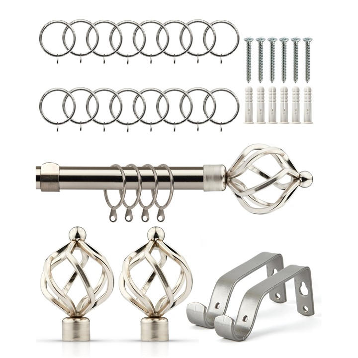 Emma Barclay  Grey Curtain Pole With Rings Extendable Cage in Size 1.2 - 2.1m, Sports Direct