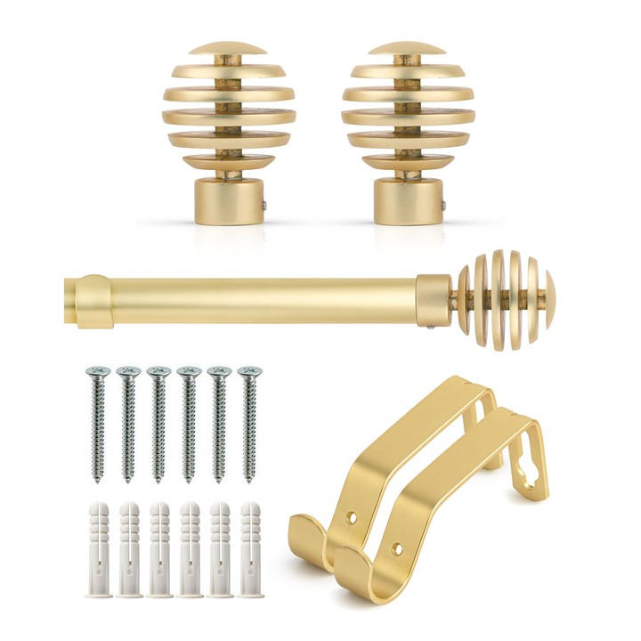 Emma Barclay  Gold Curtain Pole Extendable Slice in Size 1.2 - 2.1m, Sports Direct