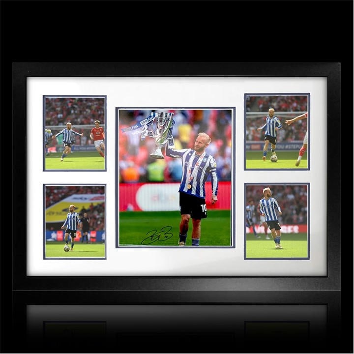 The Fan Cave  Blue Barry Bannan Signed Sheffield Wednesday Play-Off in Size 850x600mm, Sports Direct