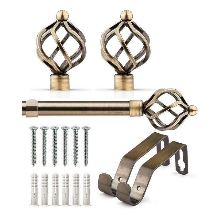 Emma Barclay  Brown Curtain Pole Extendable Bird Cage in Size 1.2 - 2.1m, Sports Direct