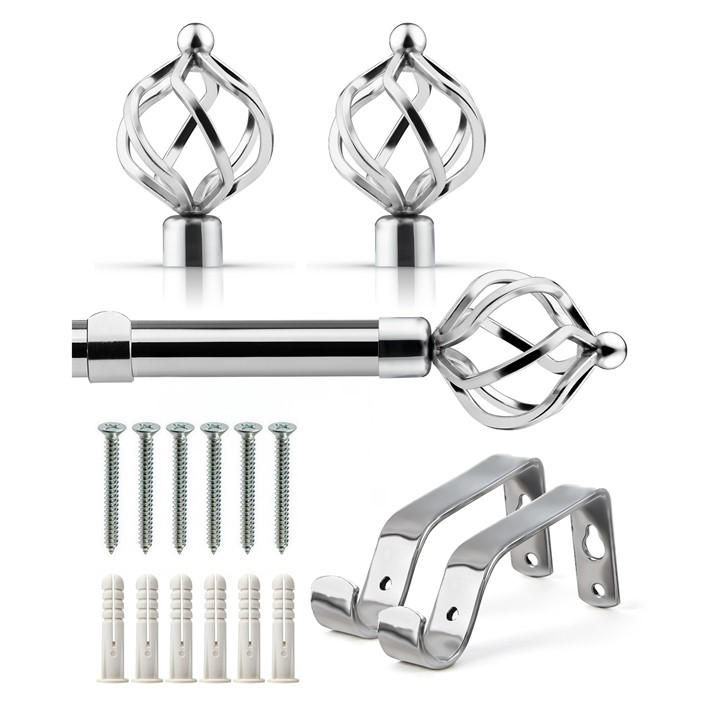 Emma Barclay  Silver Curtain Pole Extendable Bird Cage in Size 1.2 - 2.1m, Sports Direct