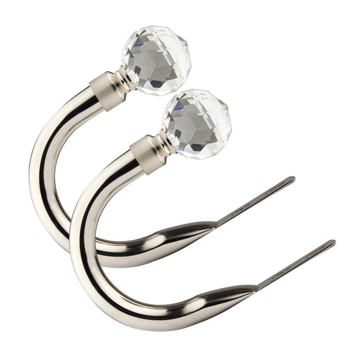 Emma Barclay  Grey Metal Holdback Pair Tiebacks Crystal, Sports Direct