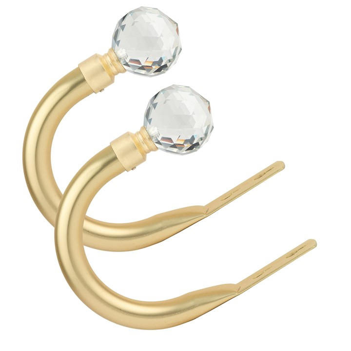Emma Barclay  Gold Metal Holdback Pair Tiebacks Crystal, Sports Direct