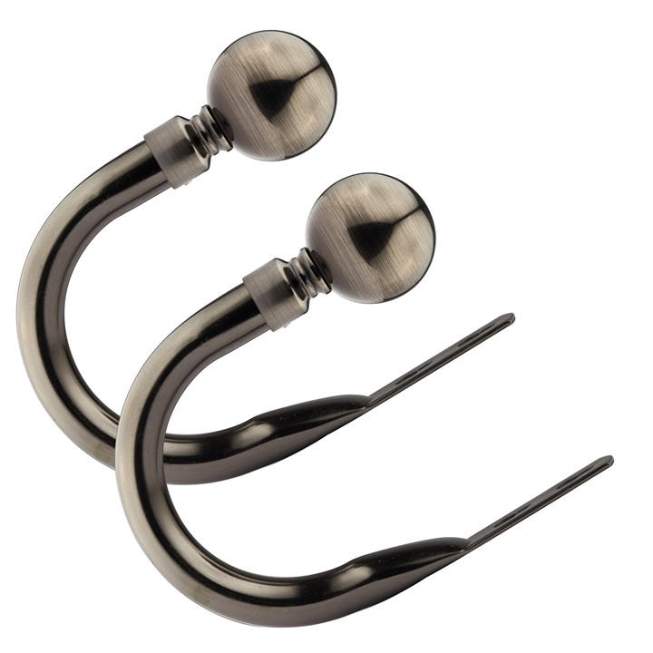 Emma Barclay  Black Metal Holdback Pair Tiebacks Ball, Sports Direct