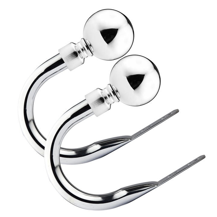 Emma Barclay  Silver Metal Holdback Pair Tiebacks Ball, Sports Direct