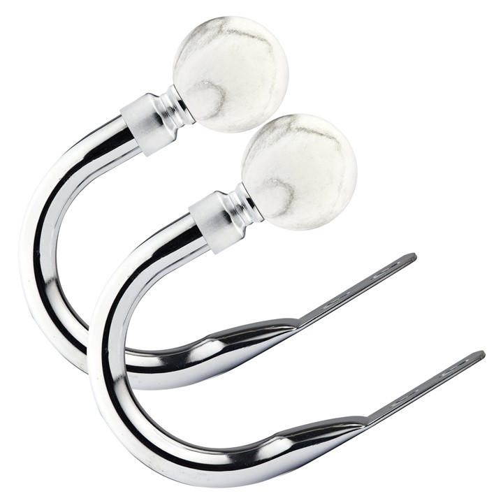 Emma Barclay  Grey Metal Holdback Pair Tiebacks Marble, Sports Direct