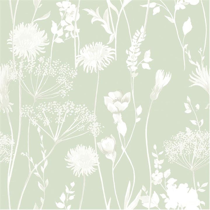 Catherine Lansfield  Green Meadowsweet Floral Wallpaper, Sports Direct