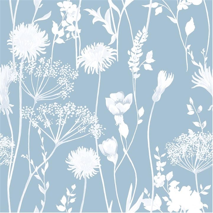 Catherine Lansfield  Blue Meadowsweet Floral Wallpaper, Sports Direct