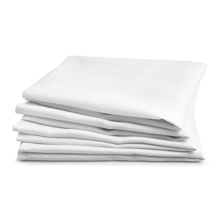 Emma Barclay  White Jacquard Napkins Soft Polyester Chequers, Sports Direct