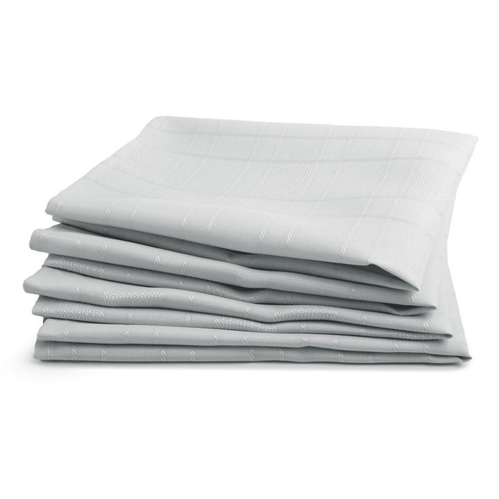 Emma Barclay  Silver Jacquard Napkins Soft Polyester Chequers, Sports Direct