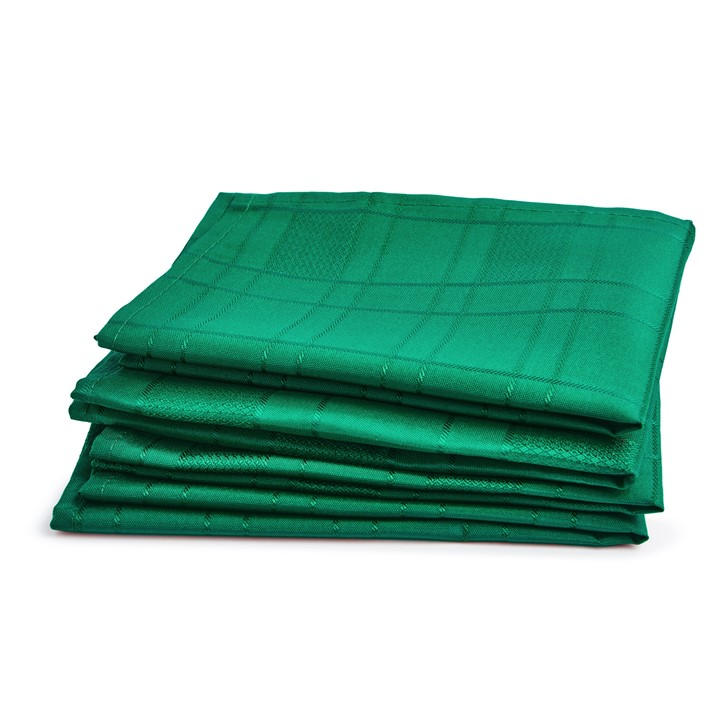 Emma Barclay  Green Jacquard Napkins Soft Polyester Chequers, Sports Direct