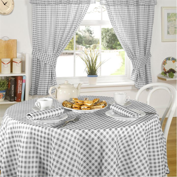 Emma Barclay  Grey Gingham Check Napkins Soft Polyester Molly, Sports Direct