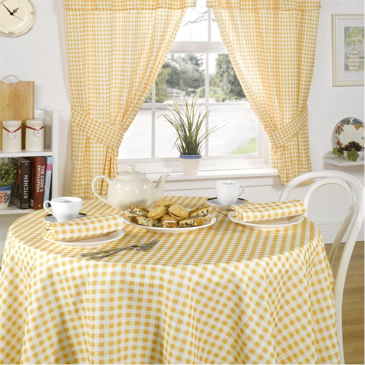 Emma Barclay  Yellow Gingham Check Napkins Soft Polyester Molly, Sports Direct