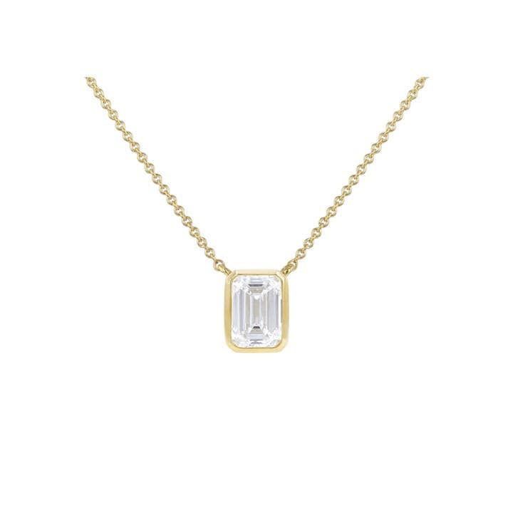 Be You Women's Gold 9Ct 1Ct Lab Created Diamond Necklace, Sports Direct