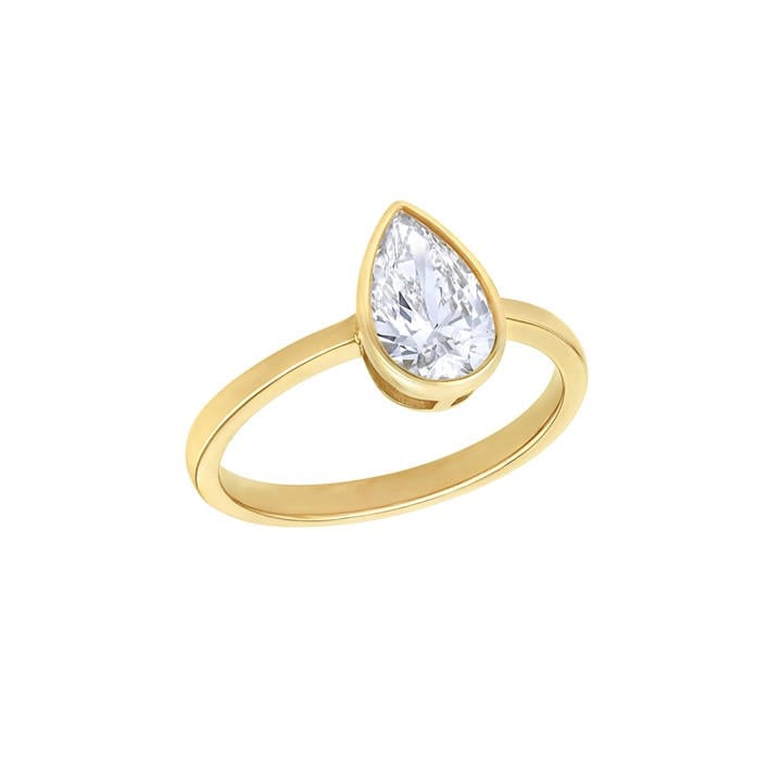Be You Women's Gold 9Ct 1Ct Oval Lab Created Diamond Ring in Size L, Sports Direct